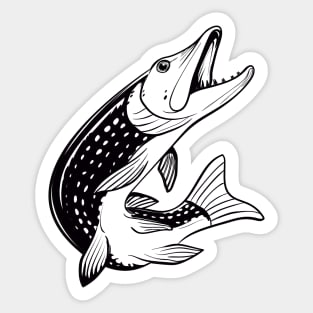 Pike fishing - Hecht fish Sticker